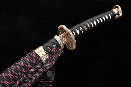 Handmade 41-inch pure copper T10 burnt edge chrysanthemum long sword - Daisy Sword - Tashi sword