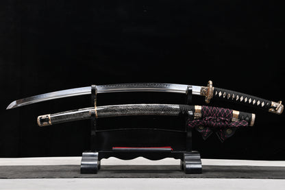 Handmade 41-inch pure copper T10 burnt edge chrysanthemum long sword - Daisy Sword - Tashi sword
