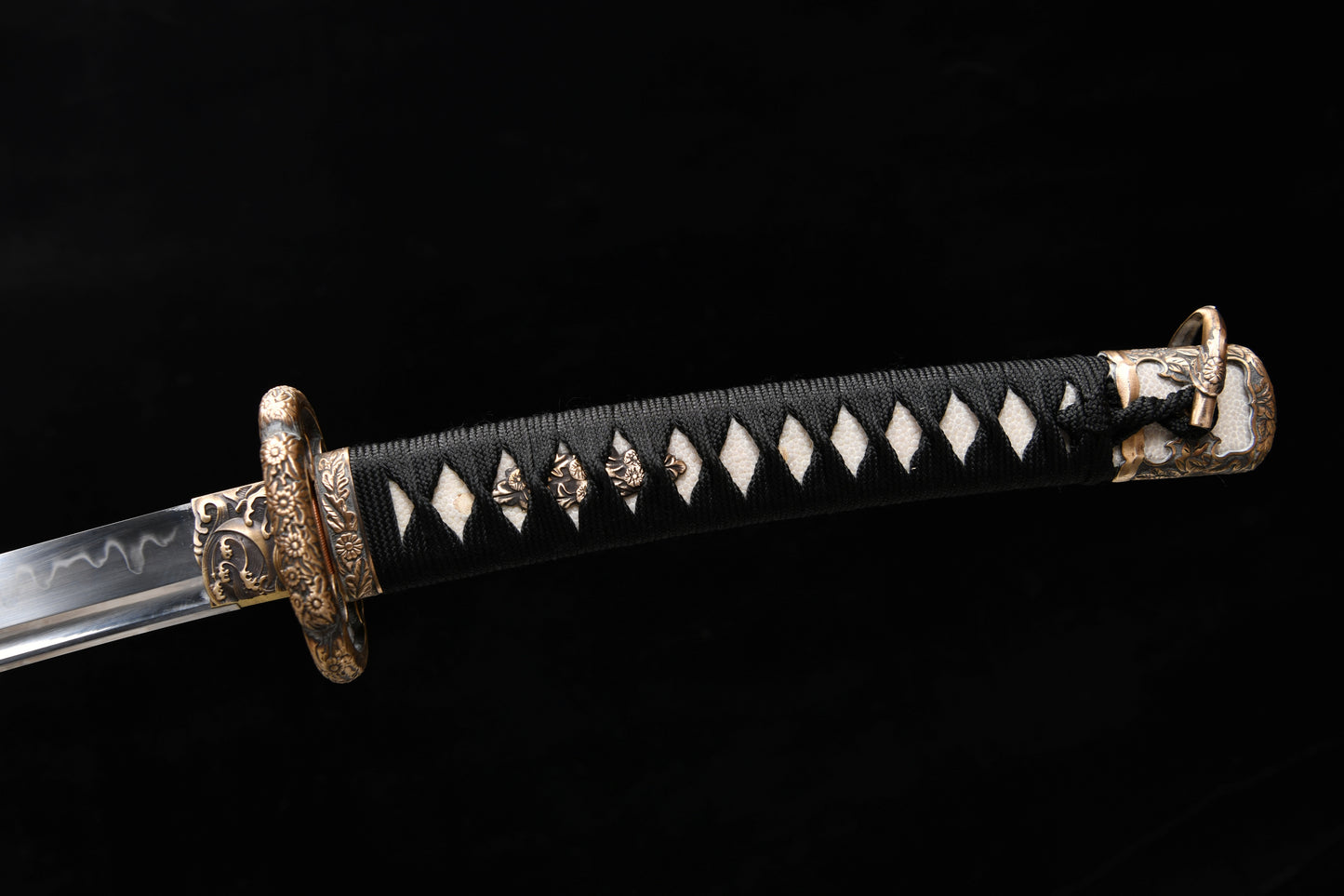 Handmade 41-inch pure copper T10 burnt edge chrysanthemum long sword - Daisy Sword - Tashi sword