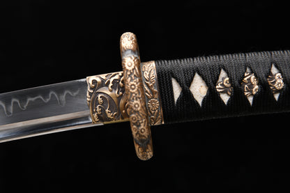 Handmade 41-inch pure copper T10 burnt edge chrysanthemum long sword - Daisy Sword - Tashi sword