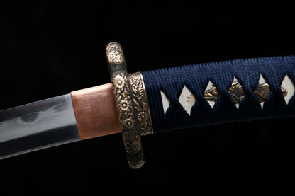 Handcrafted Long 41-Inch Triple Full-Tang Steel —Damascus style Chrysanthemum Emblem Imperial  - Tashi