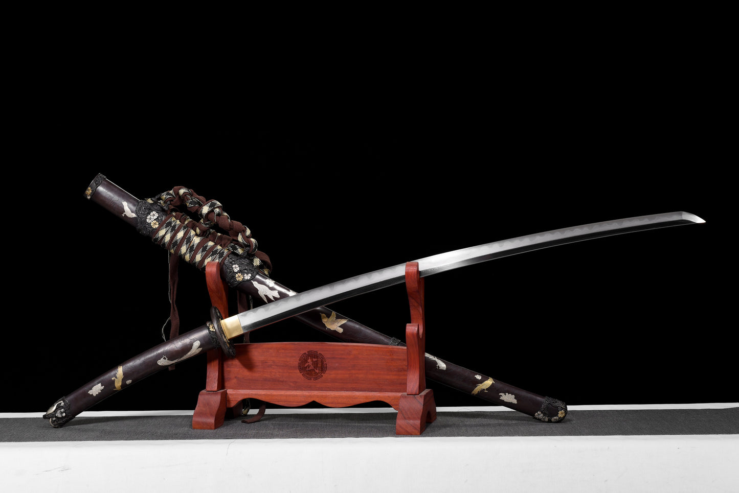 Handmade Full Tang Damascus steel Full Tang Blade With Real Hamon TACHI SWORDS 48Inches,Real katana sowrd