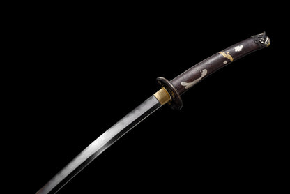 Handmade Full Tang Damascus steel Full Tang Blade With Real Hamon TACHI SWORDS 48Inches,Real katana sowrd