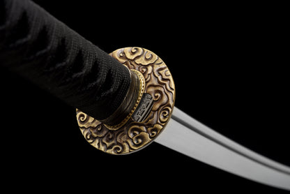 Handmade Full Tang  Katana 1045 carbon steel Black Scabbard,Real katana sowrd
