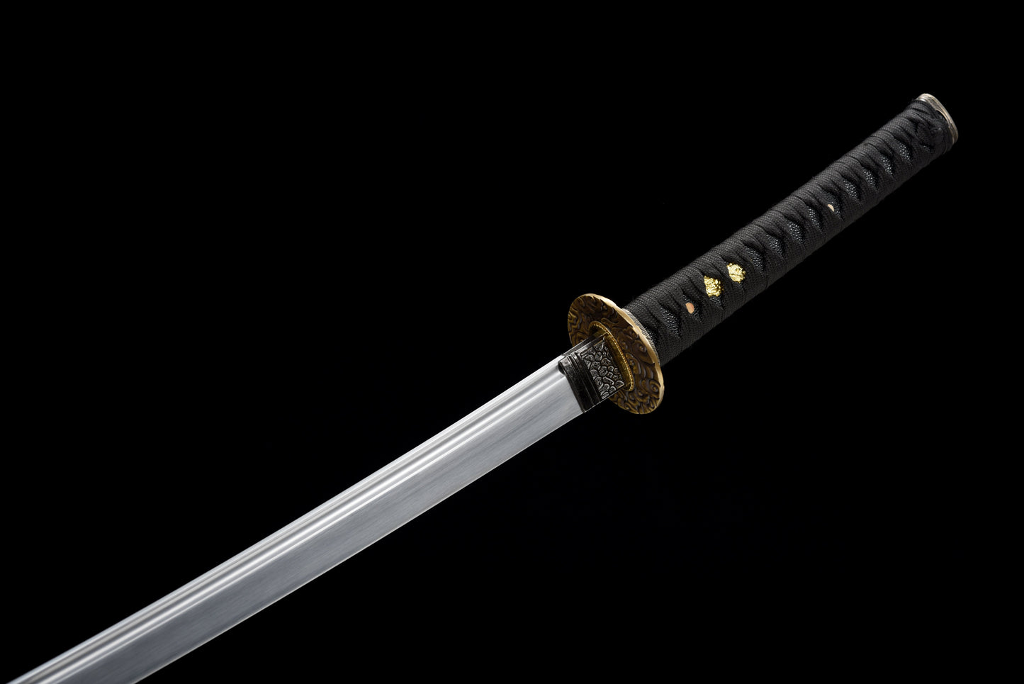 Handmade Full Tang  Katana 1045 carbon steel Black Scabbard,Real katana sowrd