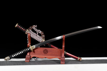 Handmade Full Tang T10 Steel Full Tang Blade With Real Hamon TACHI SWORDS 41 Inches,Real katana sowrd