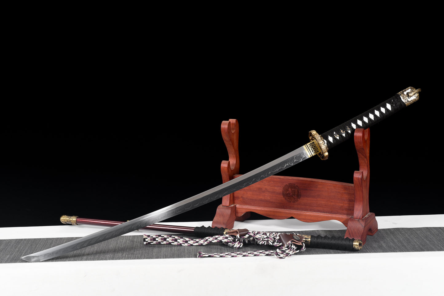 Handmade Full Tang T10 Steel Full Tang Blade With Real Hamon TACHI SWORDS 41 Inches,Real katana sowrd