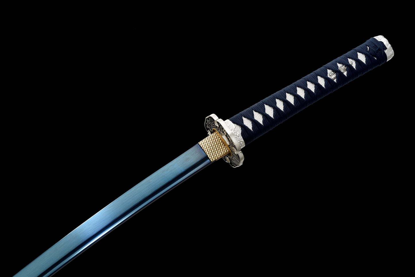 Handmade Full Tang Katana 1095 High carbon steel Blue blade 41 inches,Real katana sowrd