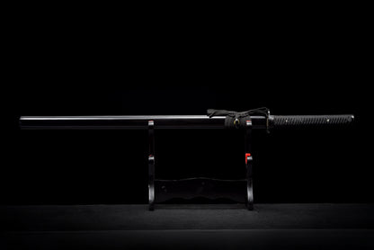 Handmade Ninjato Sword Spring steel Full Tang Black blade - ,Real katana sowrd