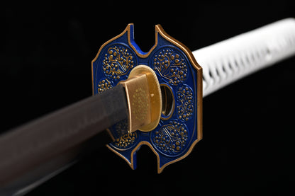 Handmade anime game merchandise, extended 51-inch T10 steel tempered blade with cross pattern grinding, gray wild greatsword samurai sword — Devil May Cry Five Enma Sword(Yamato)