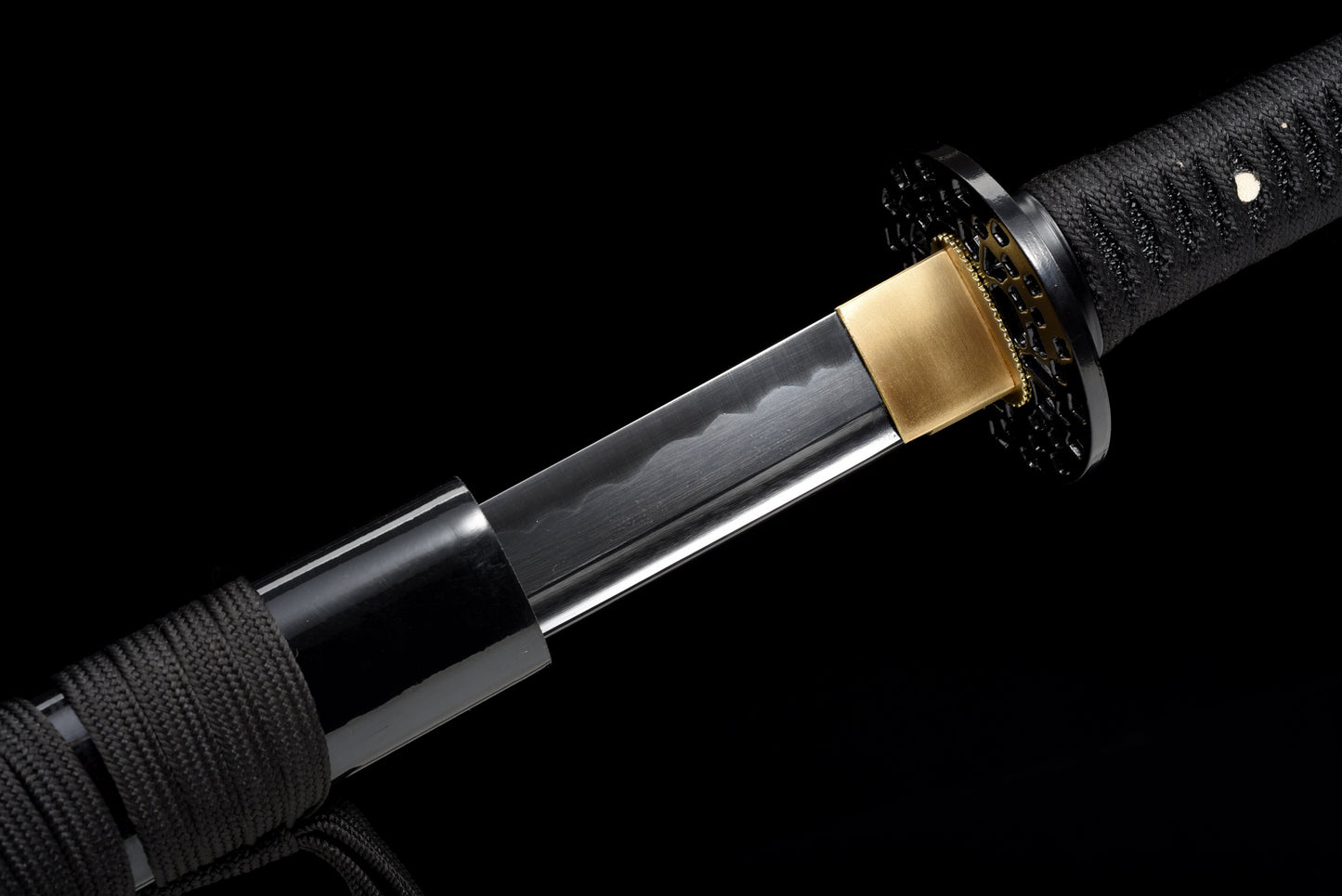 Handmade Ninjato Sword Spring steel Full Tang Black blade - ,Real katana sowrd