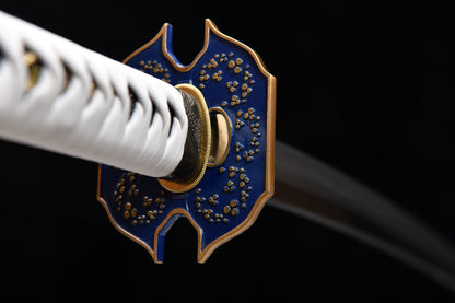 Handmade anime game merchandise, extended 51-inch T10 steel tempered blade with cross pattern grinding, gray wild greatsword samurai sword — Devil May Cry Five Enma Sword(Yamato)