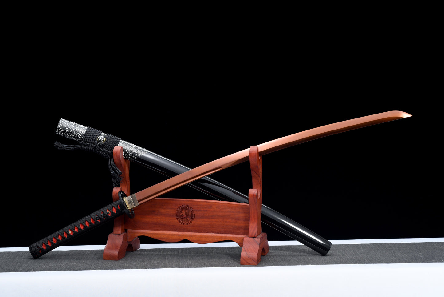 Handmade Full Tang Katana 1095 High-carbon steel Red blade ,Real katana sowrd