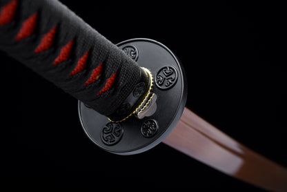 Handmade Full Tang Katana 1095 High-carbon steel Red blade ,Real katana sowrd