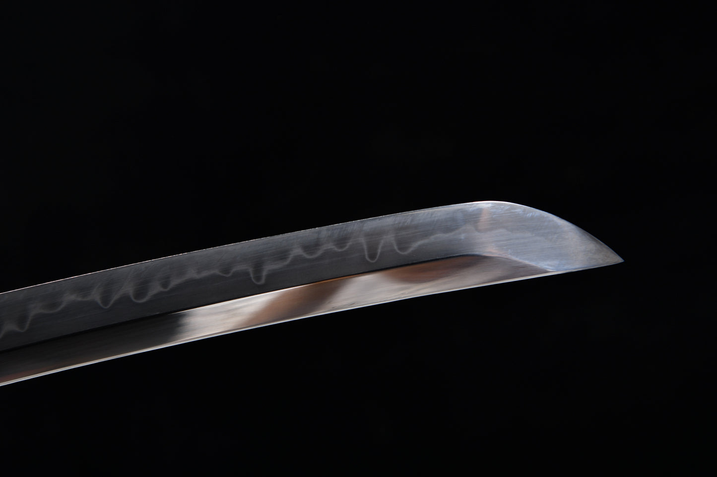 True handmade 41-inch T10 steel burnishing grey sword - Sixteen-petal chrysanthemum pattern sword-Tashi sword