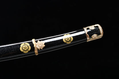 Handmade long 41-inch patterned steel blade, finishing, upper grind, great sword,Damascus steel — Oda Nobunaga — Tashi