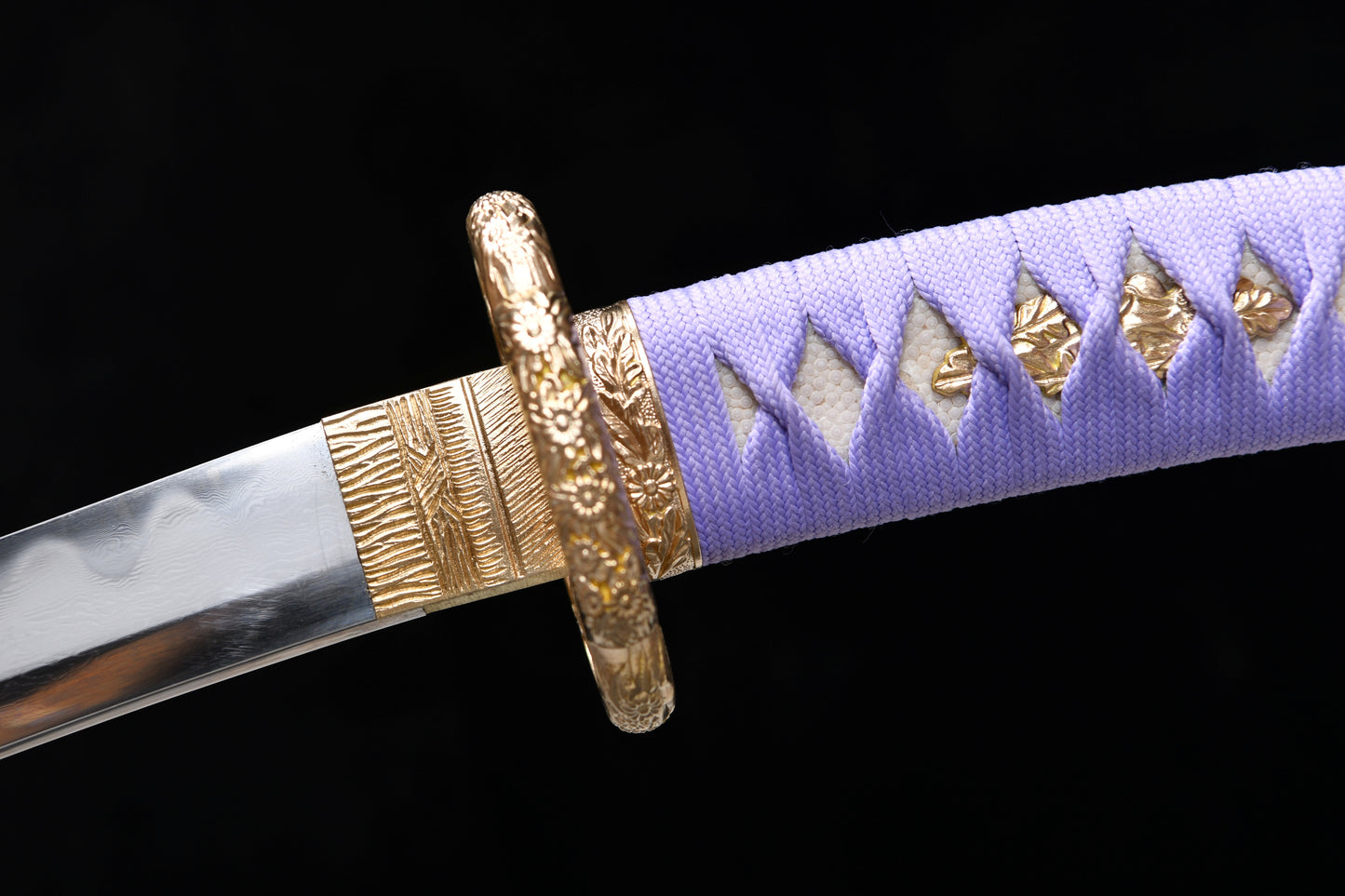 Handmade long 41-inch patterned steel blade, finishing, upper grind, great sword,Damascus steel — Oda Nobunaga — Tashi