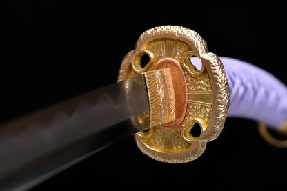 Handmade long 41-inch patterned steel blade, finishing, upper grind, great sword,Damascus steel — Oda Nobunaga — Tashi