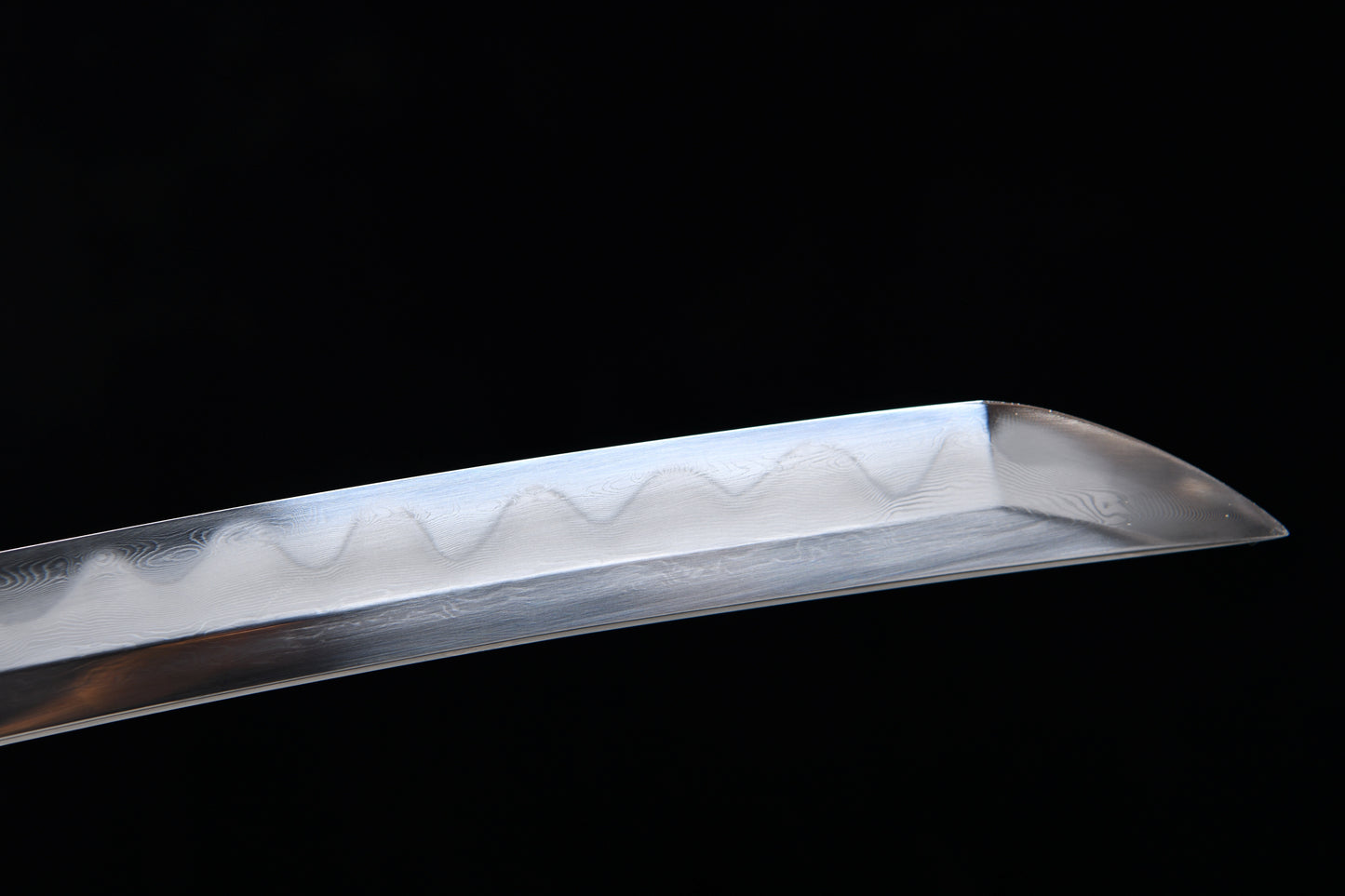 Handmade long 41-inch patterned steel blade, finishing, upper grind, great sword,Damascus steel — Oda Nobunaga — Tashi