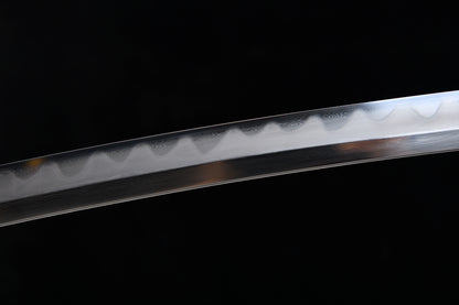 Handmade long 41-inch patterned steel blade, finishing, upper grind, great sword,Damascus steel — Oda Nobunaga — Tashi