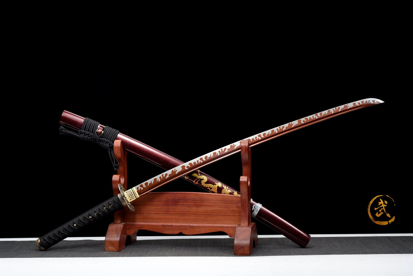 Handmade Full Tang Katana 1095High-carbon steel RED Blade,Real katana sowrd