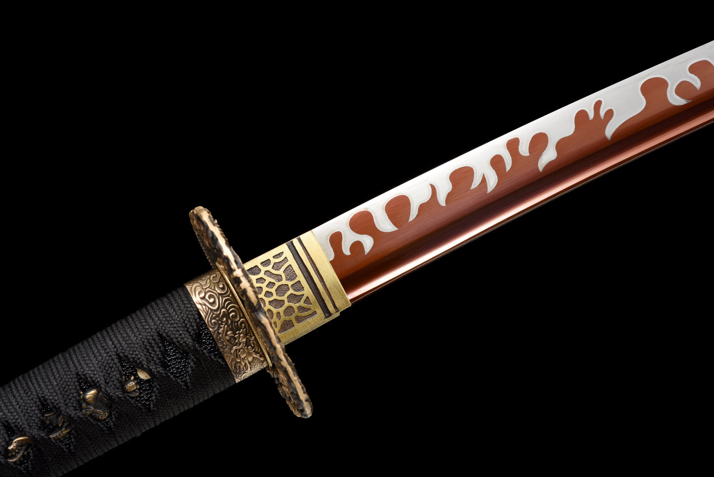 Handmade Full Tang Katana 1095High-carbon steel RED Blade,Real katana sowrd