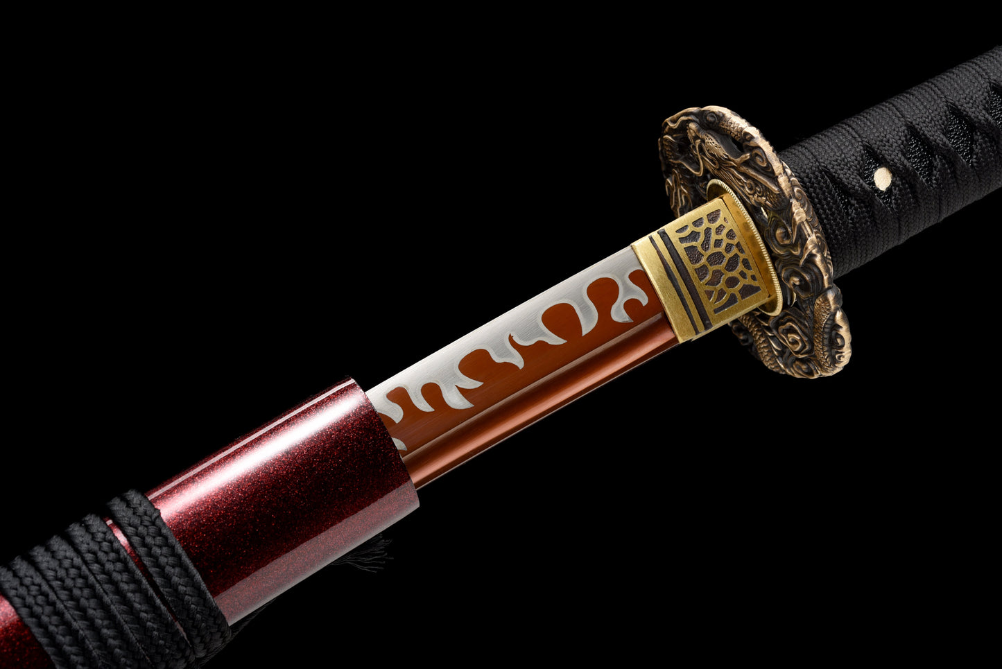 Handmade Full Tang Katana 1095High-carbon steel RED Blade,Real katana sowrd