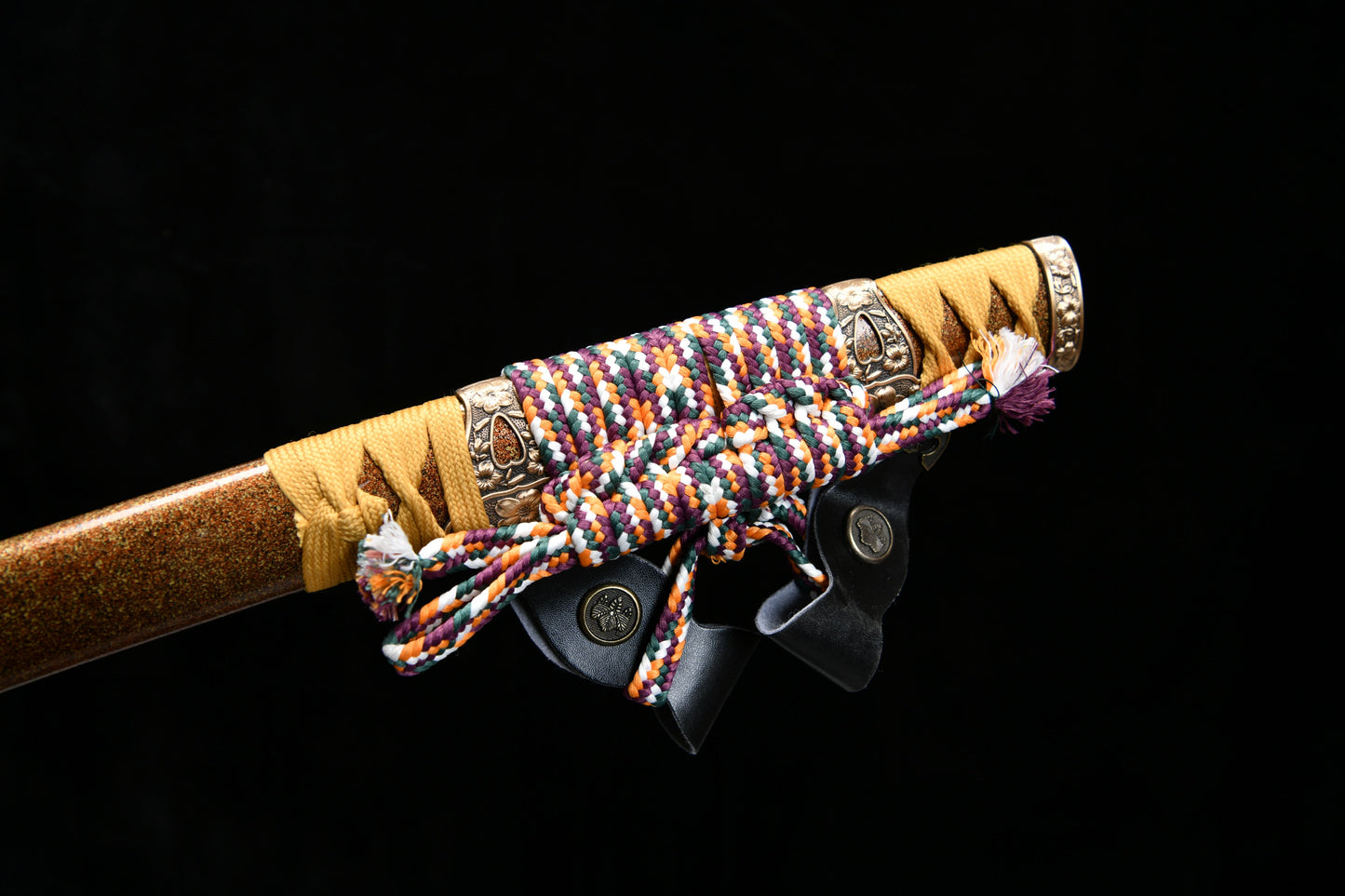 Handmade long 41-inch patterned steel blade, finishing, upper grind, handle reversed, great sword,Damascus steel — Oda Nobunaga — Tashi