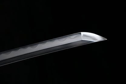 Handmade long 41-inch patterned steel blade, finishing, upper grind, handle reversed, great sword,Damascus steel — Oda Nobunaga — Tashi