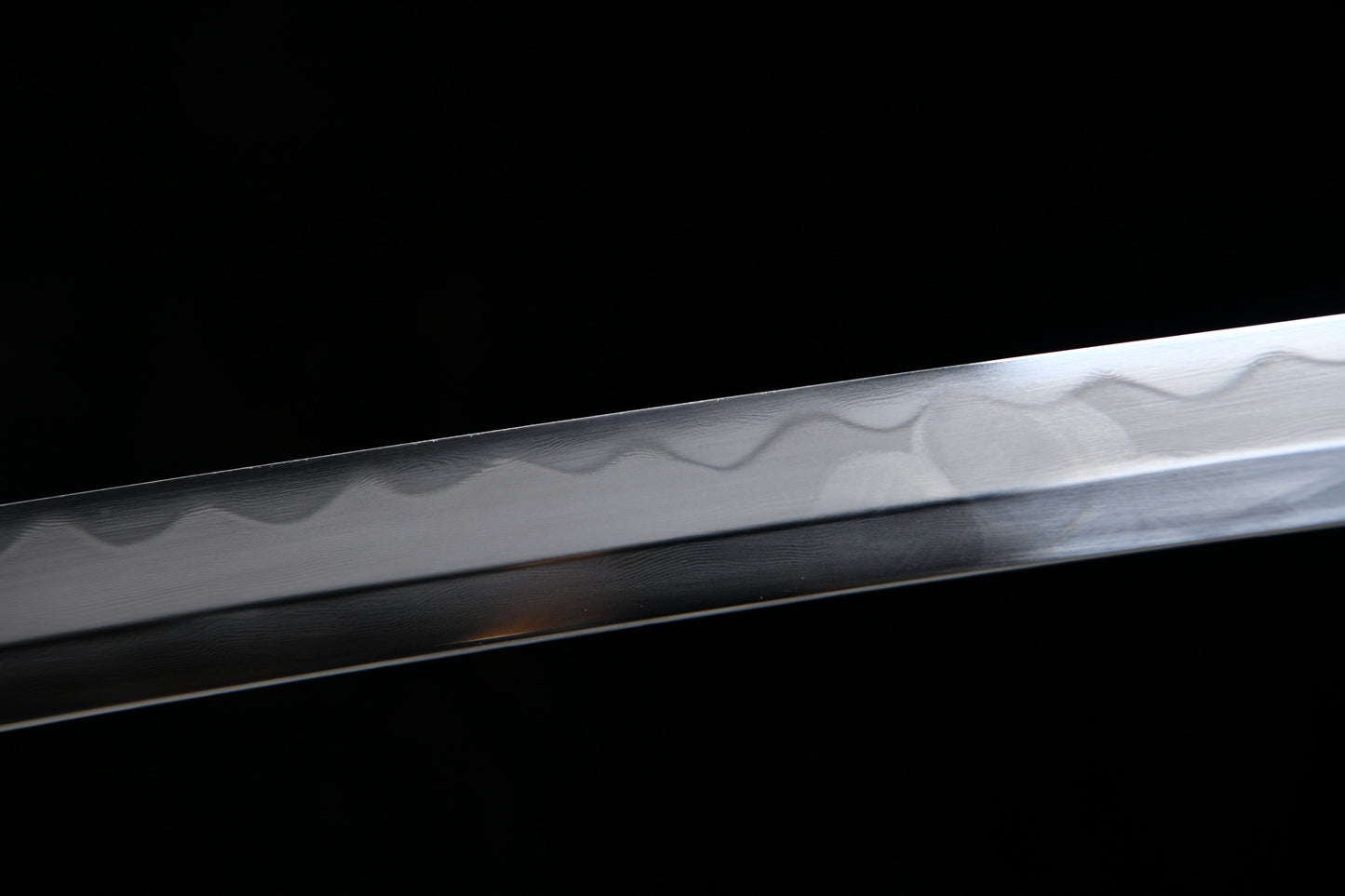 Handmade long 41-inch patterned steel blade, finishing, upper grind, handle reversed, great sword,Damascus steel — Oda Nobunaga — Tashi
