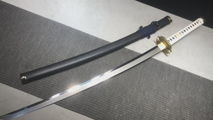Handmade Anime Game Merchandise Long 41-inch T10 Steel Burnt Blade Samurai Sword — Devil May Cry 5 Yamata Demon Sword (Polished Gray Edition)