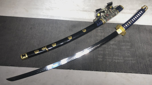 Handmade 41-inch T10 burned blade grinding gray - Oda Nobunaga  — Tashi