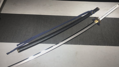 Handmade anime game merchandise, extended 51-inch T10 steel tempered blade with cross pattern grinding, gray wild greatsword samurai sword — Devil May Cry Five Enma Sword(Yamato)