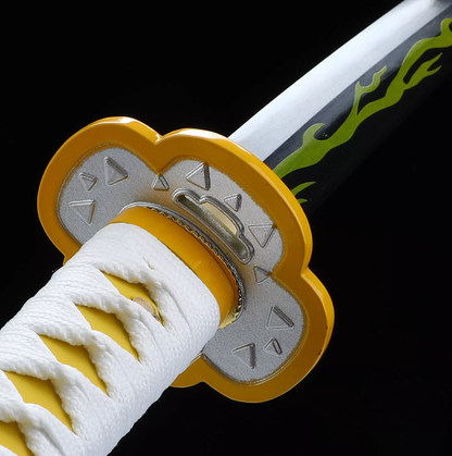 Zenitsu Agatsuma's Sword, Demon Slayer Sword, Kimetsu No Yaiba Sword -Nichirin Sword,Cosplay Katana-anime sword