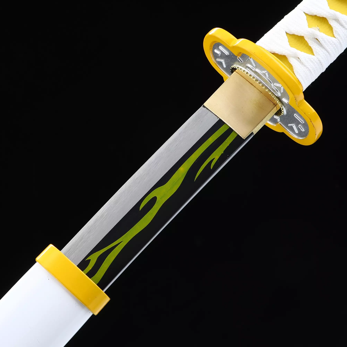 Zenitsu Agatsuma's Sword, Demon Slayer Sword, Kimetsu No Yaiba Sword -Nichirin Sword,Cosplay Katana-anime sword