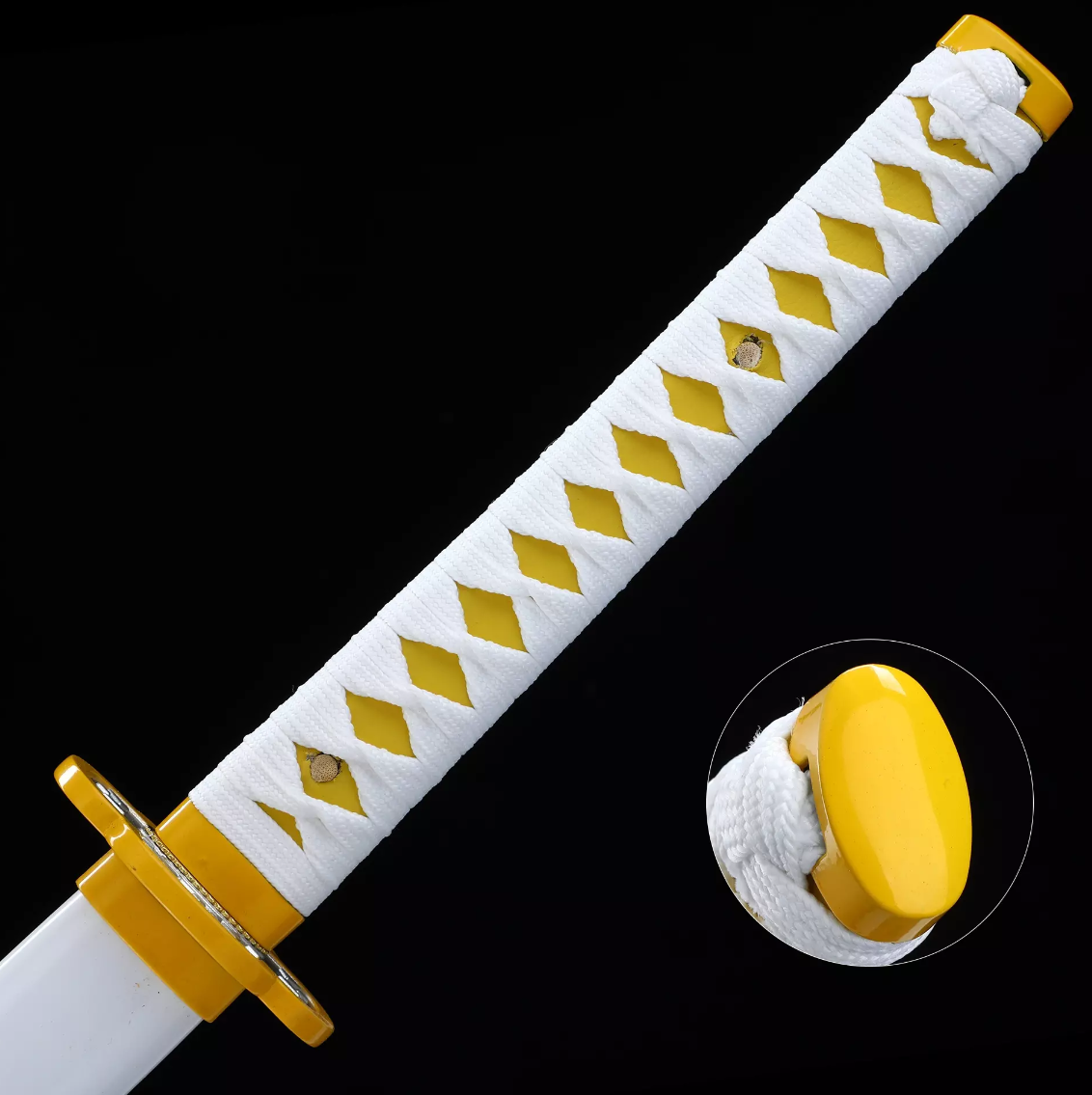 Zenitsu Agatsuma's Sword, Demon Slayer Sword, Kimetsu No Yaiba Sword -Nichirin Sword,Cosplay Katana-anime sword