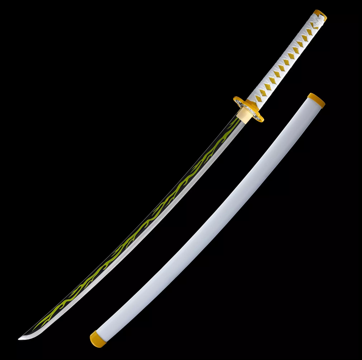 Zenitsu Agatsuma's Sword, Demon Slayer Sword, Kimetsu No Yaiba Sword -Nichirin Sword,Cosplay Katana-anime sword