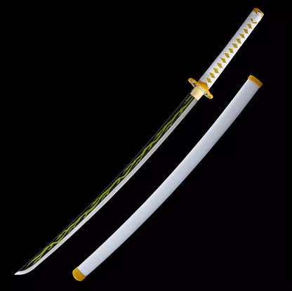 Zenitsu Agatsuma's Sword, Demon Slayer Sword, Kimetsu No Yaiba Sword -Nichirin Sword,Cosplay Katana-anime sword