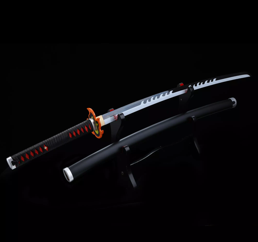 Tanjiro Kagura Sword, Demon Slayer Sword, Kimetsu No Yaiba Sword - Nichirin Sword,Cosplay Katana-anime sword