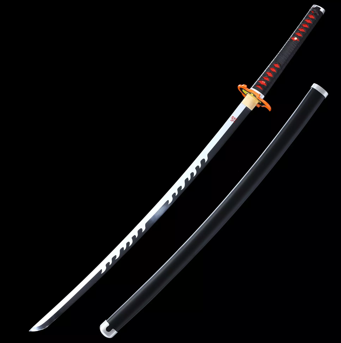 Tanjiro Kagura Sword, Demon Slayer Sword, Kimetsu No Yaiba Sword - Nichirin Sword,Cosplay Katana-anime sword