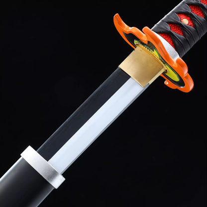 Tanjiro Kagura Sword, Demon Slayer Sword, Kimetsu No Yaiba Sword - Nichirin Sword,Cosplay Katana-anime sword