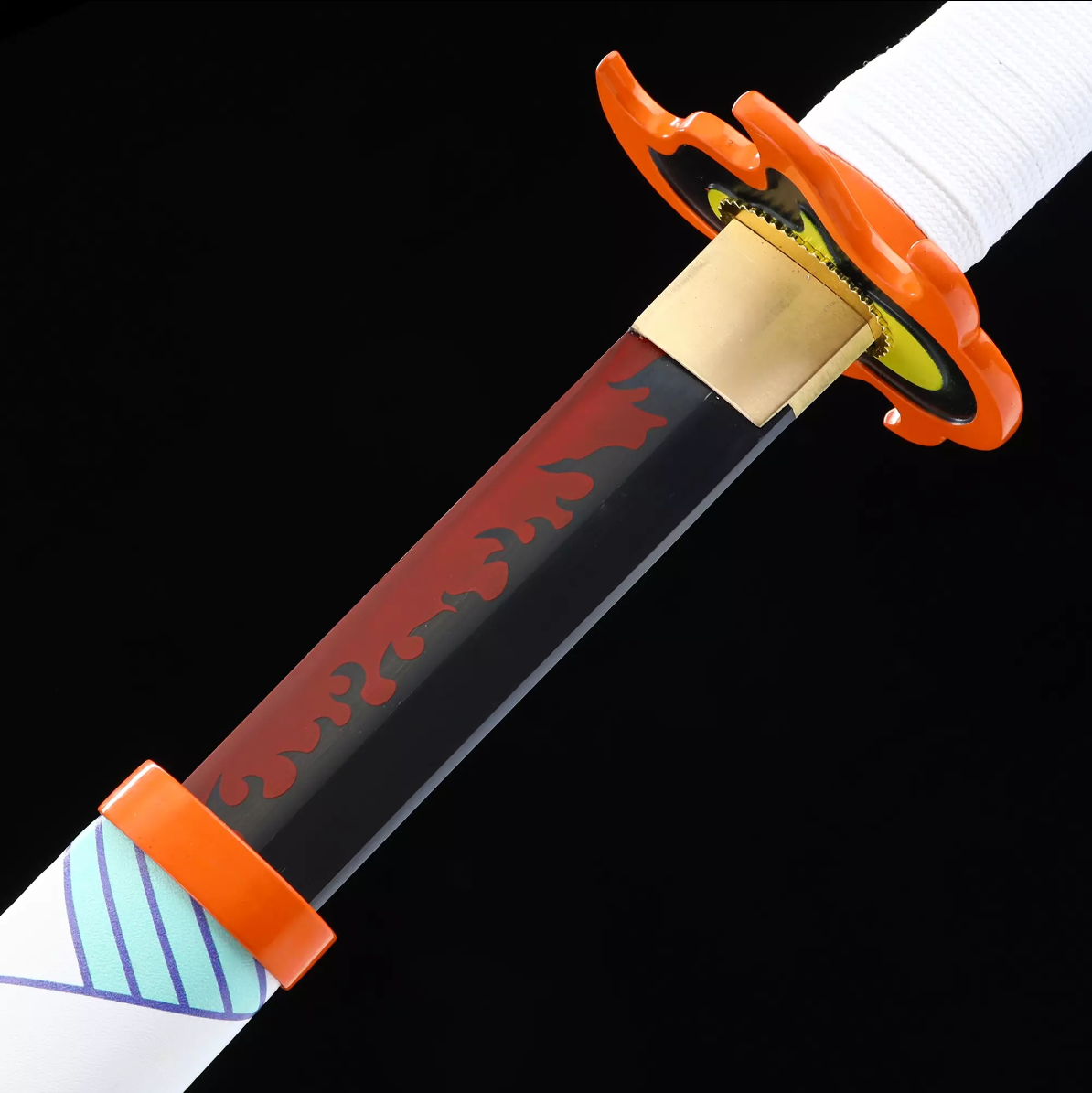 Kyojuro Rengoku's Sword, Demon Slayer Sword, Kimetsu No Yaiba Sword - Nichirin Sword,Cosplay Katana-anime sword