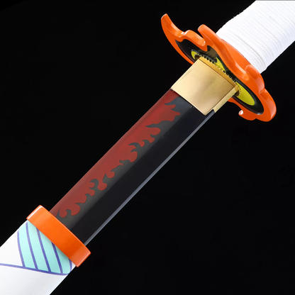 Kyojuro Rengoku's Sword, Demon Slayer Sword, Kimetsu No Yaiba Sword - Nichirin Sword,Cosplay Katana-anime sword