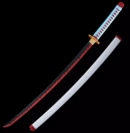 Mitsuri Kanroji's Sword, Demon Slayer Sword, Kimetsu No Yaiba Sword - Nichirin Sword,Cosplay Katana-anime sword