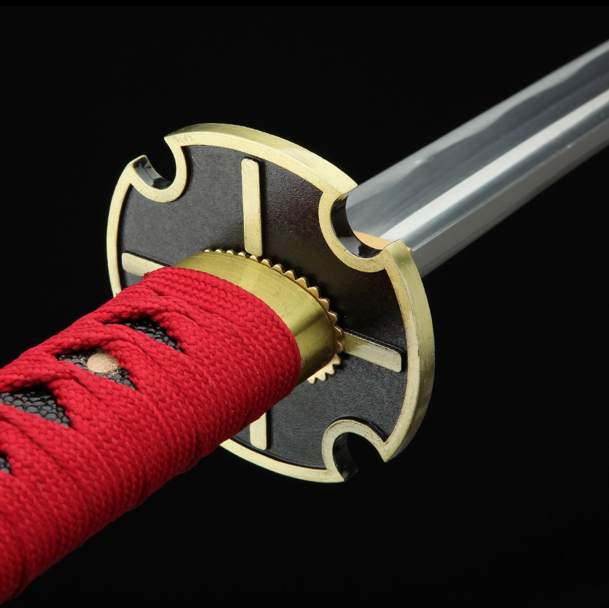 One Piece Roronoa Zoro Sandai Kitetsu Katana Samurai Sword Replica With Red Scabbard,Cosplay Katana-anime sword