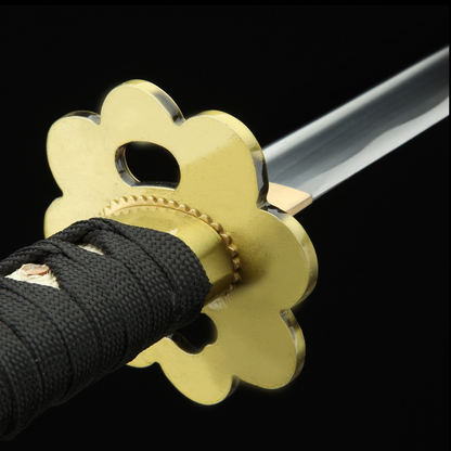 One Piece Roronoa Zoro Shusui Katana Samurai Sword Replica With Black Scabbard,Cosplay Katana-anime sword